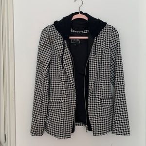 Guess Houndstooth Hoddie Blazer XS NWOT